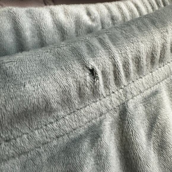 Juicy Couture Light Blue Velour Bling Track Drawstring Pants Size Medium Cozy - Picture 6 of 7